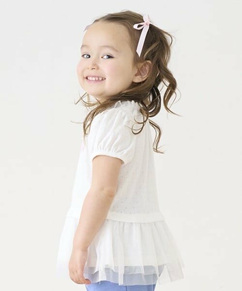 mezzo piano / メゾピアノ その他トップス | ロゴリボン　裾フリル　半袖チュニック | 詳細12