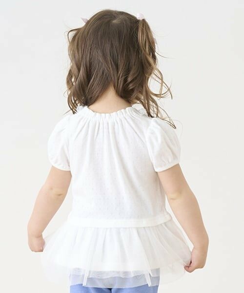 mezzo piano / メゾピアノ その他トップス | ロゴリボン　裾フリル　半袖チュニック | 詳細13