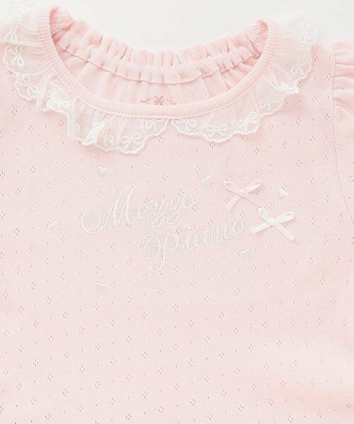 mezzo piano / メゾピアノ その他トップス | ロゴリボン　裾フリル　半袖チュニック | 詳細3