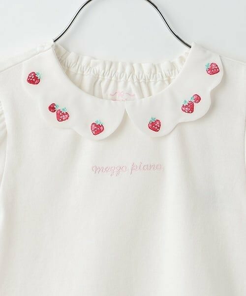 mezzo piano / メゾピアノ Tシャツ | いちご刺しゅう 半袖Tシャツ | 詳細2
