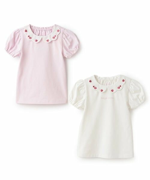 mezzo piano / メゾピアノ Tシャツ | いちご刺しゅう 半袖Tシャツ | 詳細8