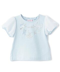 mezzo piano / メゾピアノ Tシャツ | バレエネックレス刺しゅう　Tシャツ