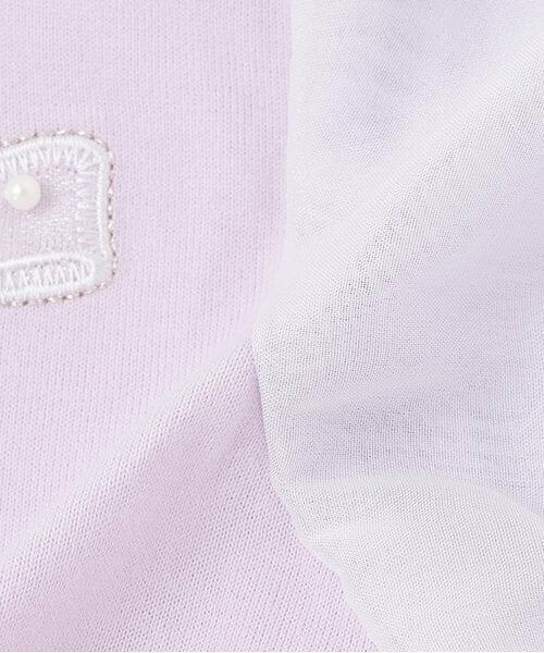 mezzo piano / メゾピアノ Tシャツ | バレエネックレス刺しゅう　Tシャツ | 詳細7