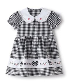 mezzo piano / メゾピアノ ミニ丈・ひざ丈ワンピース | 裾ロゴ　ギンガムチェック　ワンピース