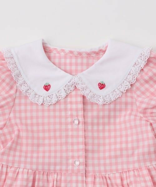 mezzo piano / メゾピアノ ミニ丈・ひざ丈ワンピース | 裾ロゴ　ギンガムチェック　ワンピース | 詳細2