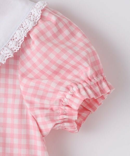 mezzo piano / メゾピアノ ミニ丈・ひざ丈ワンピース | 裾ロゴ　ギンガムチェック　ワンピース | 詳細3