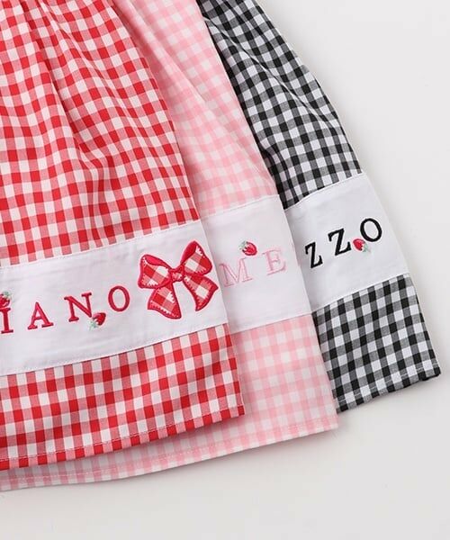 mezzo piano / メゾピアノ ミニ丈・ひざ丈ワンピース | 裾ロゴ　ギンガムチェック　ワンピース | 詳細4
