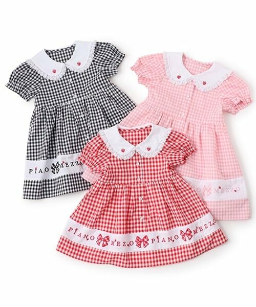 mezzo piano / メゾピアノ ミニ丈・ひざ丈ワンピース | 裾ロゴ　ギンガムチェック　ワンピース | 詳細7