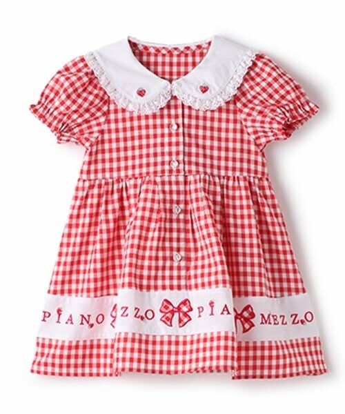 mezzo piano / メゾピアノ ミニ丈・ひざ丈ワンピース | 裾ロゴ　ギンガムチェック　ワンピース | 詳細9