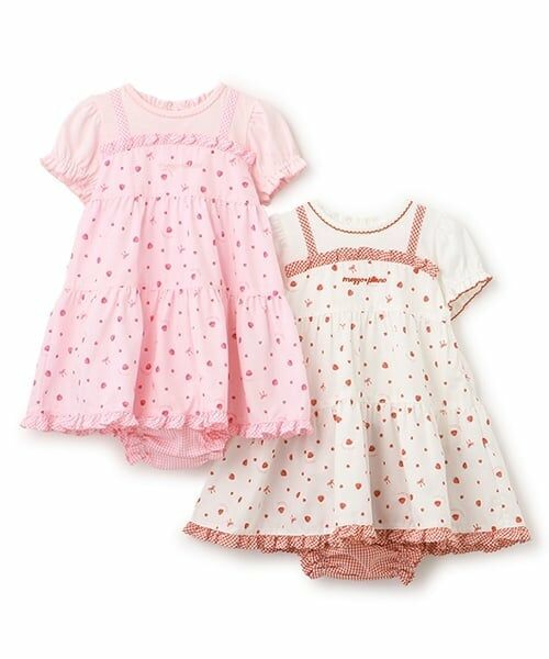 mezzo piano / メゾピアノ ミニ丈・ひざ丈ワンピース | いちご柄チュニックワンピ＆ブルマセット | 詳細11