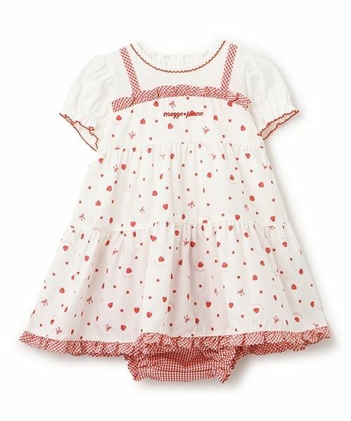 mezzo piano / メゾピアノ ミニ丈・ひざ丈ワンピース | いちご柄チュニックワンピ＆ブルマセット | 詳細13