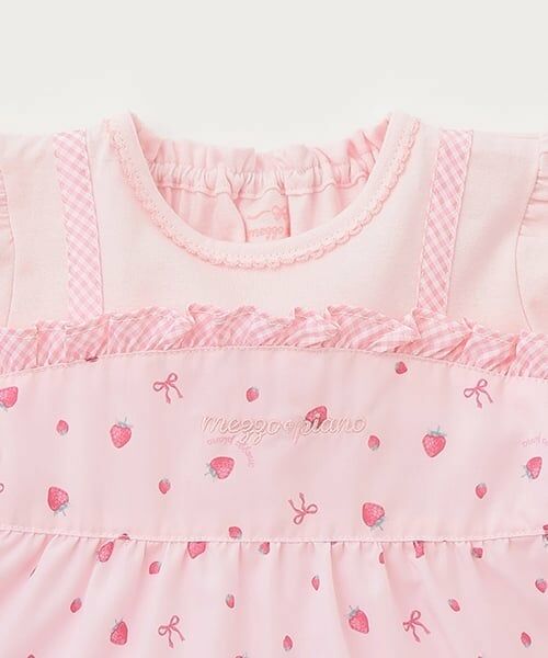 mezzo piano / メゾピアノ ミニ丈・ひざ丈ワンピース | いちご柄チュニックワンピ＆ブルマセット | 詳細3