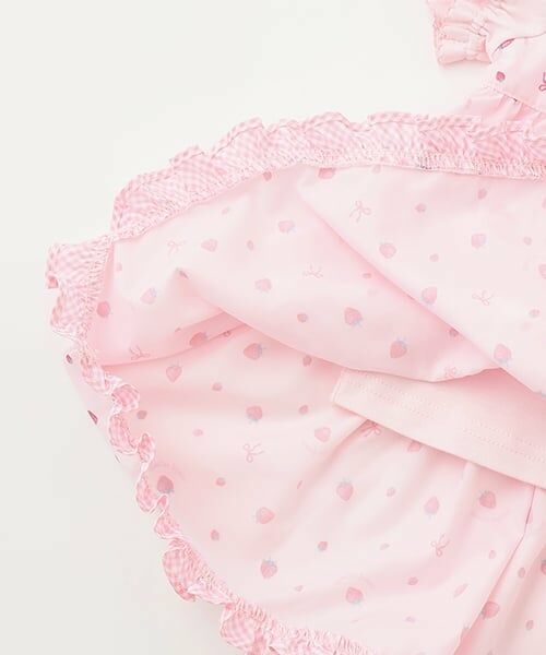 mezzo piano / メゾピアノ ミニ丈・ひざ丈ワンピース | いちご柄チュニックワンピ＆ブルマセット | 詳細7