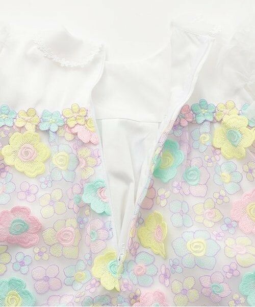 mezzo piano / メゾピアノ ドレス | 花刺しゅうレースドレス | 詳細6