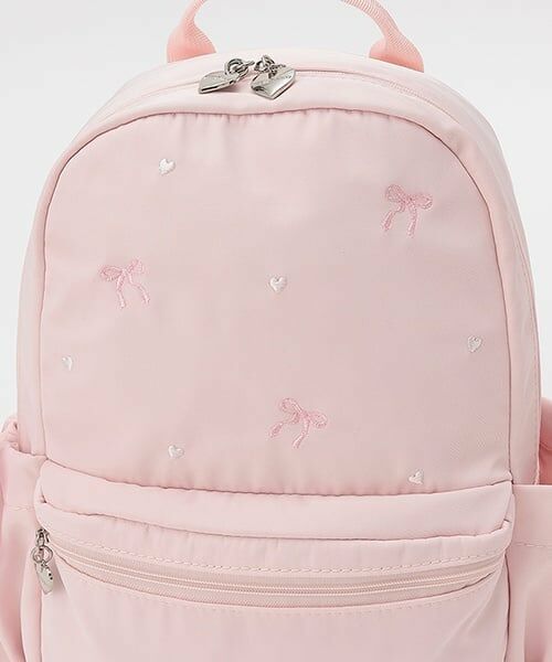 mezzo piano / メゾピアノ リュック・バックパック | (容量約8.5L)リボン刺しゅうリュック | 詳細4