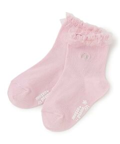 mezzo piano / メゾピアノ ソックス | フリル　ロゴ刺繍ソックス