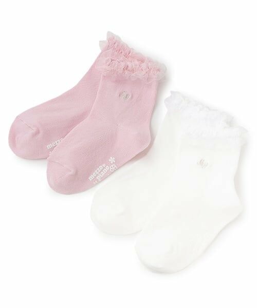 mezzo piano / メゾピアノ ソックス | フリル　ロゴ刺繍ソックス | 詳細5