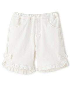 mezzo piano / メゾピアノ ショート・ハーフ・半端丈パンツ | うさぎポケットフリル　ハーフパンツ