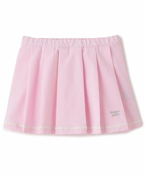 mezzo piano / メゾピアノ ショート・ハーフ・半端丈パンツ | ストライププリーツスカパン | 詳細9