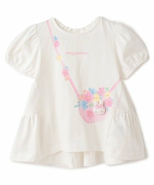 mezzo piano / メゾピアノ その他トップス | ウサギマスコットつき　ティアードチュニック（オフ ホワイト）
