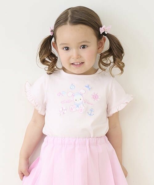 mezzo piano / メゾピアノ Tシャツ | マリンうさぎ　半袖Tシャツ（ライト ピンク）