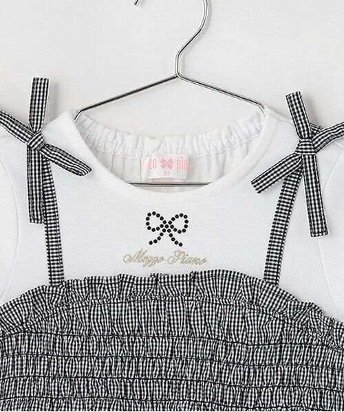 mezzo piano / メゾピアノ Tシャツ | カットワーク刺しゅうドッキングチュニック | 詳細2