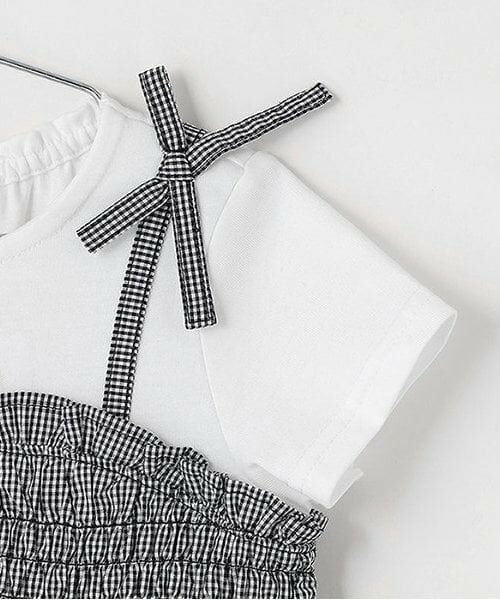 mezzo piano / メゾピアノ Tシャツ | カットワーク刺しゅうドッキングチュニック | 詳細5