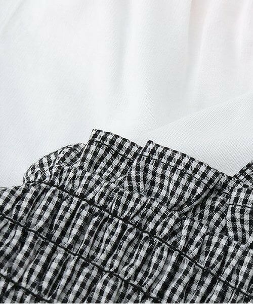 mezzo piano / メゾピアノ Tシャツ | カットワーク刺しゅうドッキングチュニック | 詳細7