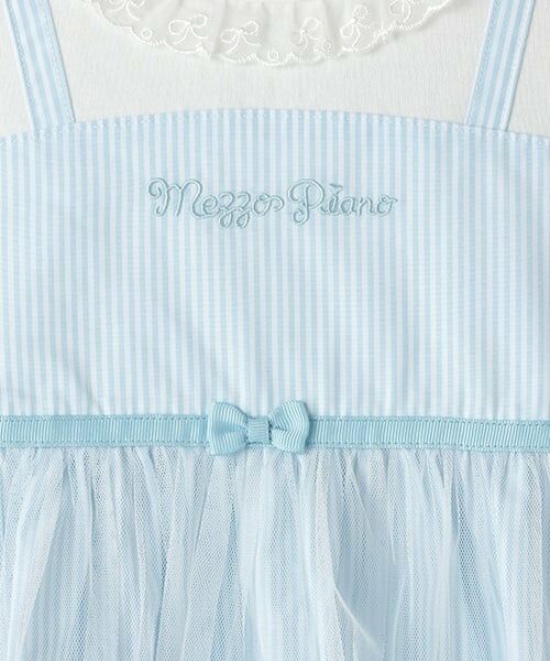 mezzo piano / メゾピアノ ミニ丈・ひざ丈ワンピース | うさぎ刺しゅうドッキングワンピース＆ブルマセット | 詳細4