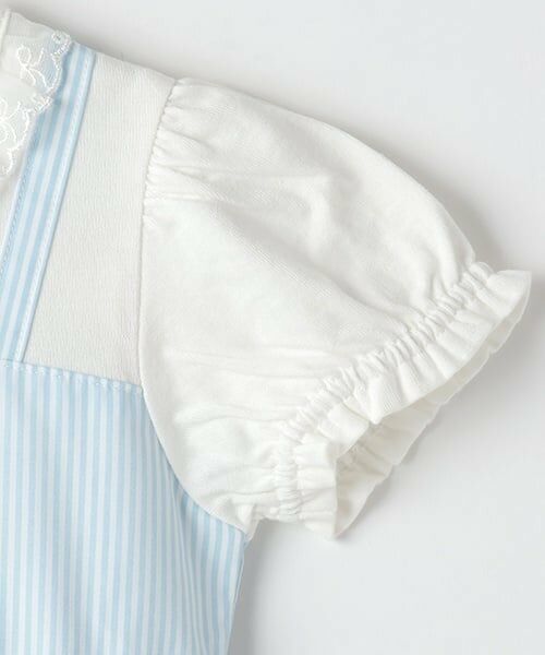 mezzo piano / メゾピアノ ミニ丈・ひざ丈ワンピース | うさぎ刺しゅうドッキングワンピース＆ブルマセット | 詳細5