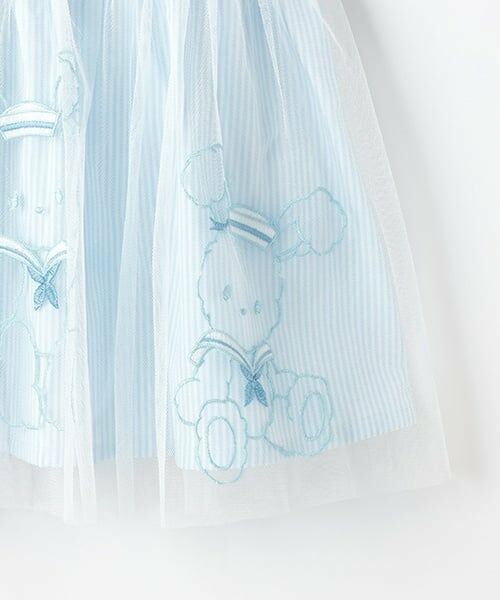 mezzo piano / メゾピアノ ミニ丈・ひざ丈ワンピース | うさぎ刺しゅうドッキングワンピース＆ブルマセット | 詳細6