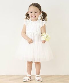 mezzo piano / メゾピアノ ミニ丈・ひざ丈ワンピース | レースチュール　ワンピース