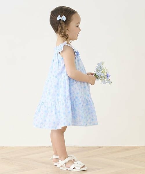 mezzo piano / メゾピアノ ミニ丈・ひざ丈ワンピース | 水彩花柄ワンピース＆ブルマセット | 詳細13