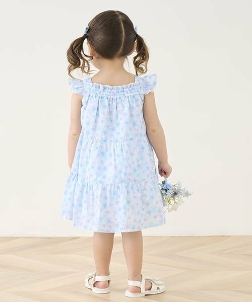 mezzo piano / メゾピアノ ミニ丈・ひざ丈ワンピース | 水彩花柄ワンピース＆ブルマセット | 詳細14