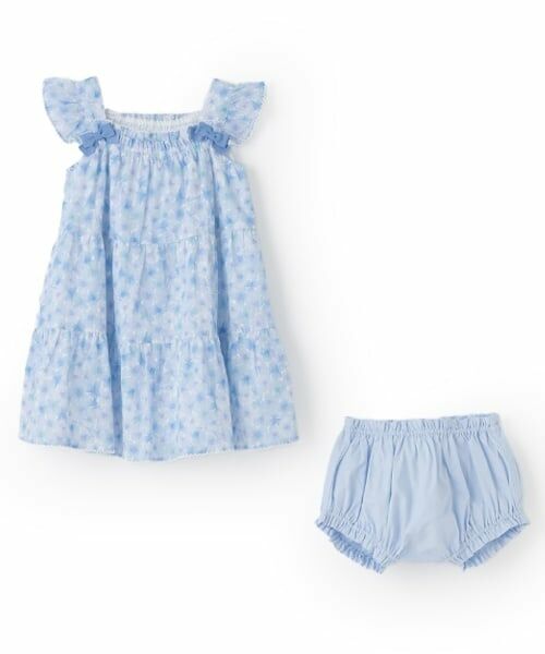 mezzo piano / メゾピアノ ミニ丈・ひざ丈ワンピース | 水彩花柄ワンピース＆ブルマセット | 詳細2