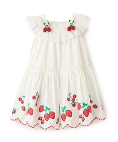 mezzo piano / メゾピアノ ミニ丈・ひざ丈ワンピース | いちご刺しゅうワンピース