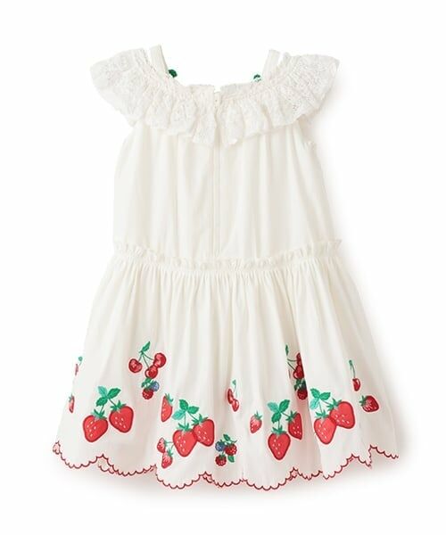 mezzo piano / メゾピアノ ミニ丈・ひざ丈ワンピース | いちご刺しゅうワンピース | 詳細1
