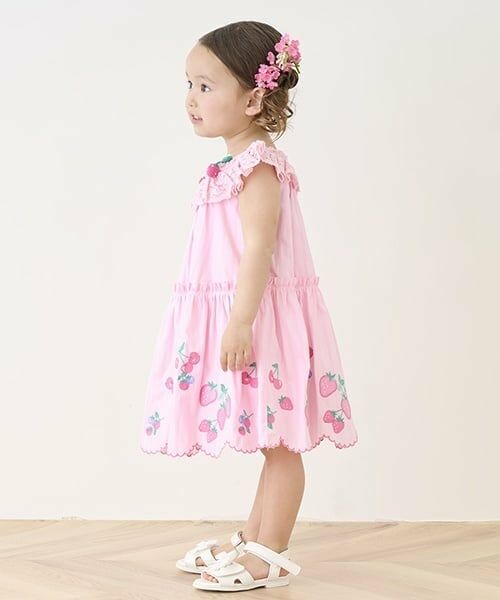 mezzo piano / メゾピアノ ミニ丈・ひざ丈ワンピース | いちご刺しゅうワンピース | 詳細11
