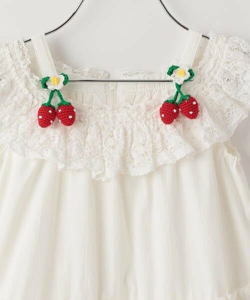 mezzo piano / メゾピアノ ミニ丈・ひざ丈ワンピース | いちご刺しゅうワンピース | 詳細2