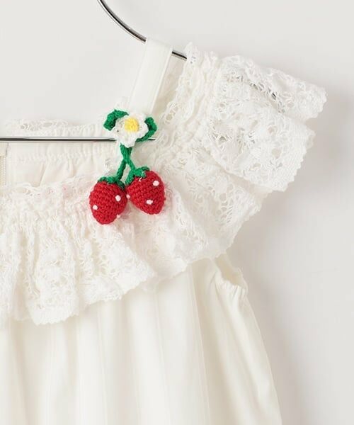 mezzo piano / メゾピアノ ミニ丈・ひざ丈ワンピース | いちご刺しゅうワンピース | 詳細3