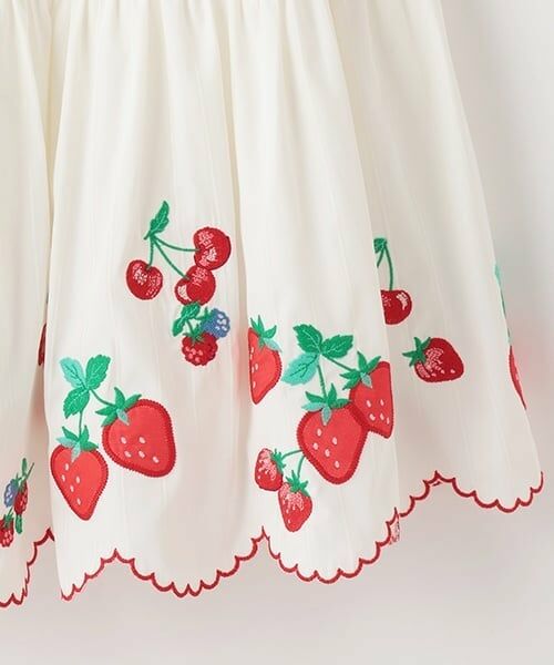 mezzo piano / メゾピアノ ミニ丈・ひざ丈ワンピース | いちご刺しゅうワンピース | 詳細4