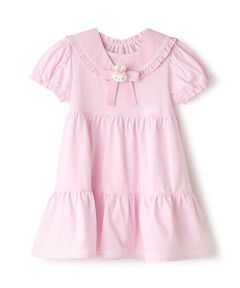 mezzo piano / メゾピアノ ミニ丈・ひざ丈ワンピース | ウサギマスコットつきセーラー衿つきカットソーワンピース