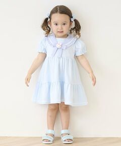 mezzo piano / メゾピアノ ミニ丈・ひざ丈ワンピース | ウサギマスコットつきセーラー衿つきカットソーワンピース