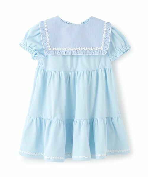 mezzo piano / メゾピアノ ミニ丈・ひざ丈ワンピース | ウサギマスコットつきセーラー衿つきカットソーワンピース | 詳細1