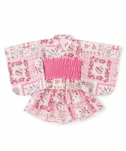 mezzo piano / メゾピアノ 着物・浴衣・小物類 | いちごハンカチ柄　浴衣ドレス | 詳細15