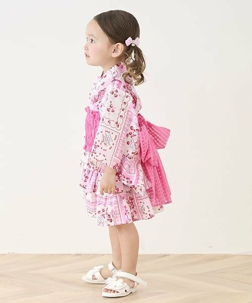 mezzo piano / メゾピアノ 着物・浴衣・小物類 | いちごハンカチ柄　浴衣ドレス | 詳細16