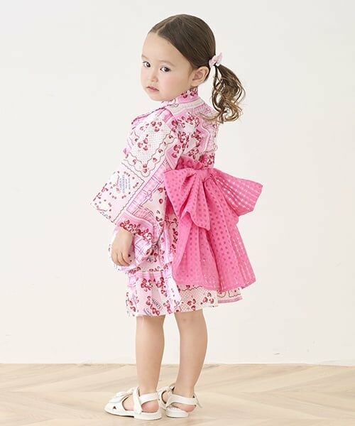 mezzo piano / メゾピアノ 着物・浴衣・小物類 | いちごハンカチ柄　浴衣ドレス | 詳細17