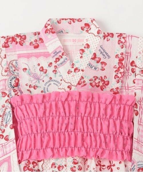 mezzo piano / メゾピアノ 着物・浴衣・小物類 | いちごハンカチ柄　浴衣ドレス | 詳細3