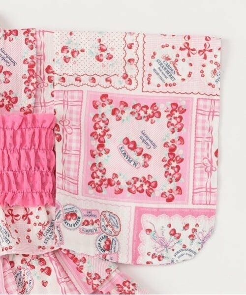 mezzo piano / メゾピアノ 着物・浴衣・小物類 | いちごハンカチ柄　浴衣ドレス | 詳細4