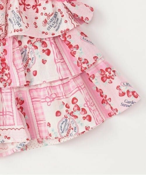 mezzo piano / メゾピアノ 着物・浴衣・小物類 | いちごハンカチ柄　浴衣ドレス | 詳細5